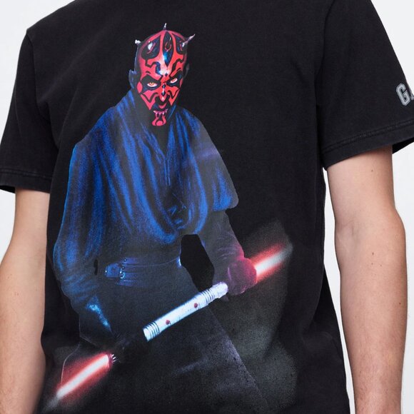 NWT GAP Star Wars Darth Maul Black Short Sleeve Cotton T-Shirt in Unisex 3X - Picture 10 of 11